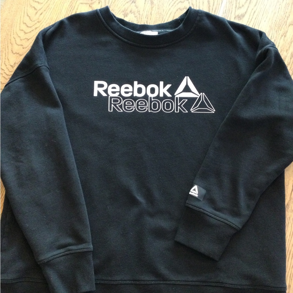 Reebok Men’s Black Logo Crewneck Sweater